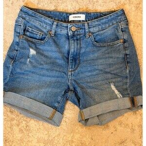 Sonoma Women’s Jean Shorts. Mid Rise. Rolled Hem. Small C17
